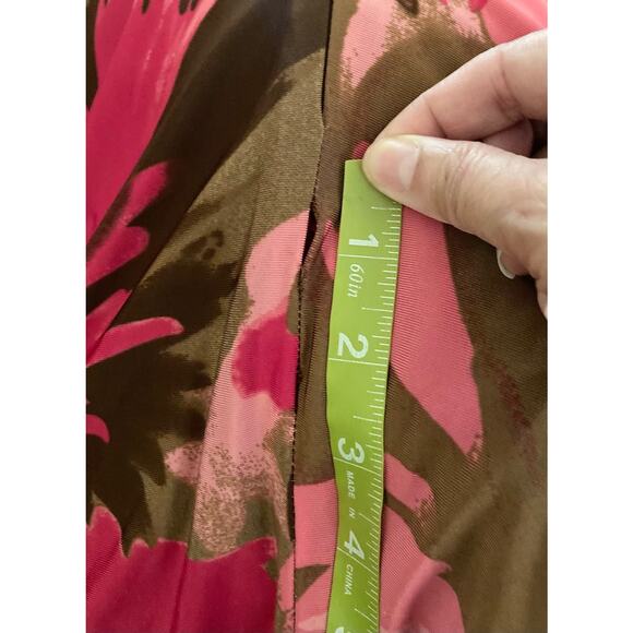 David Meister Women's Dress Size 4 Pink Floral Tie Front Cocktail Evening - Picture 6 of 10